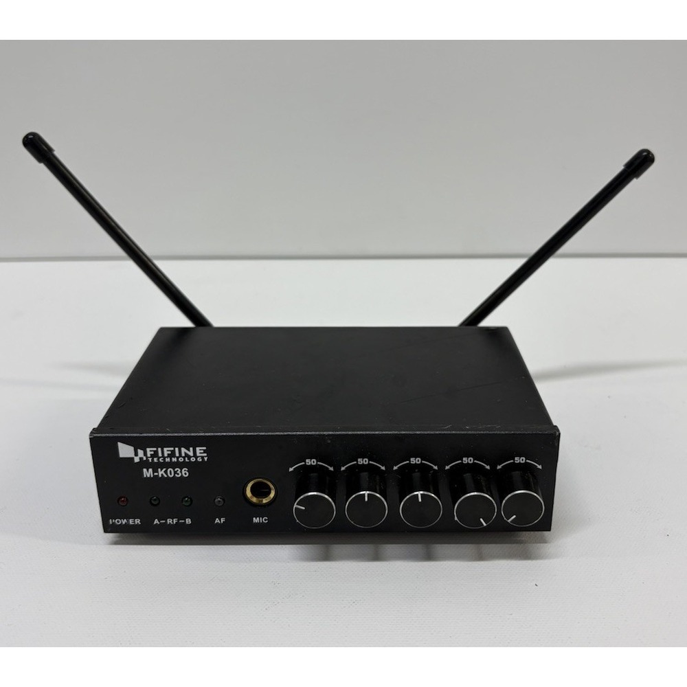 Fifine M-K036 Wireless Microphone Receiver Mixer Dual UHF 570/565MHz ONLY
